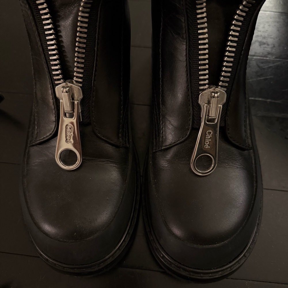 Chloé Roy black calfskin ankle boots - Picture 3 of 9